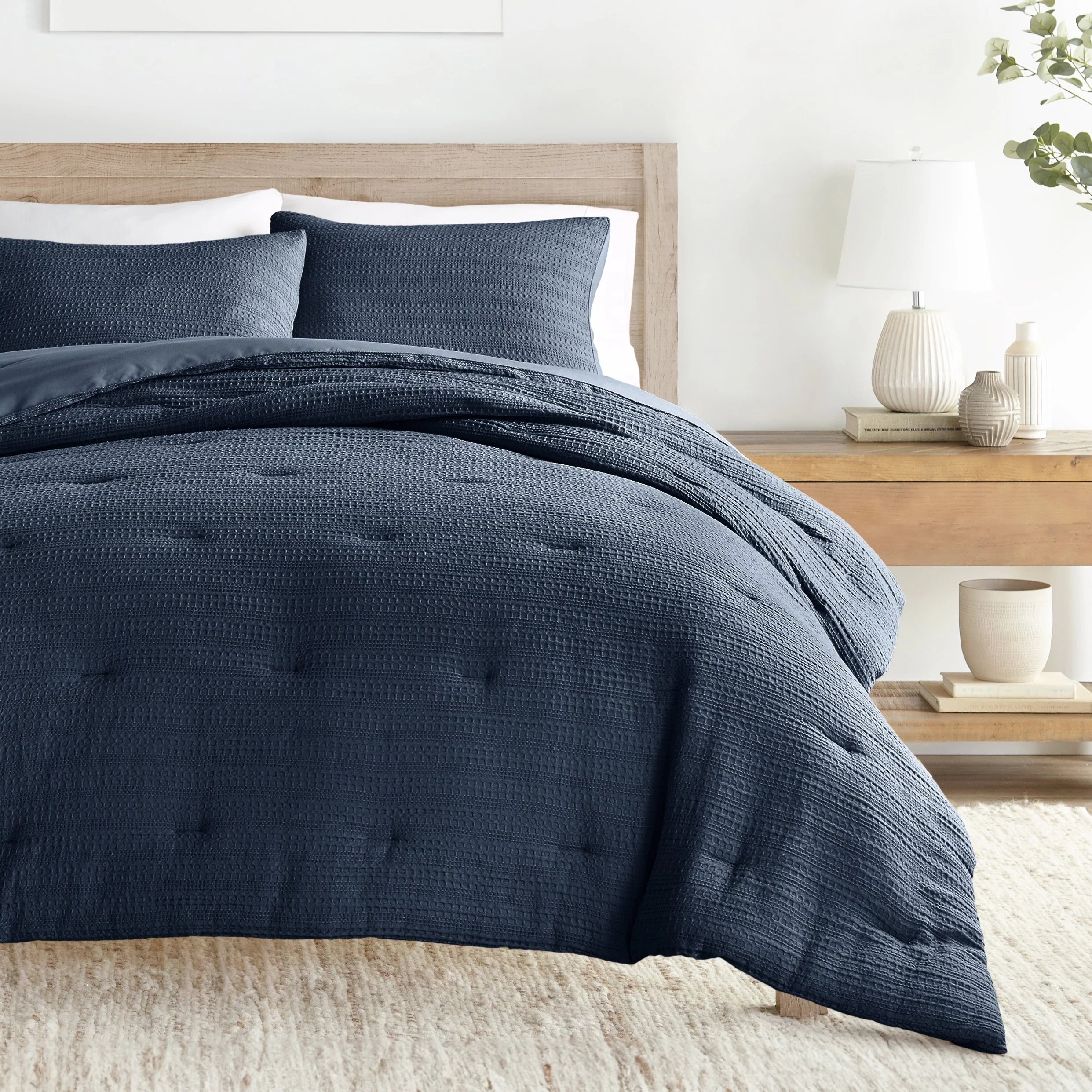 Waffle Textured Down-Alternative Comforter Set - Sale - Image 14