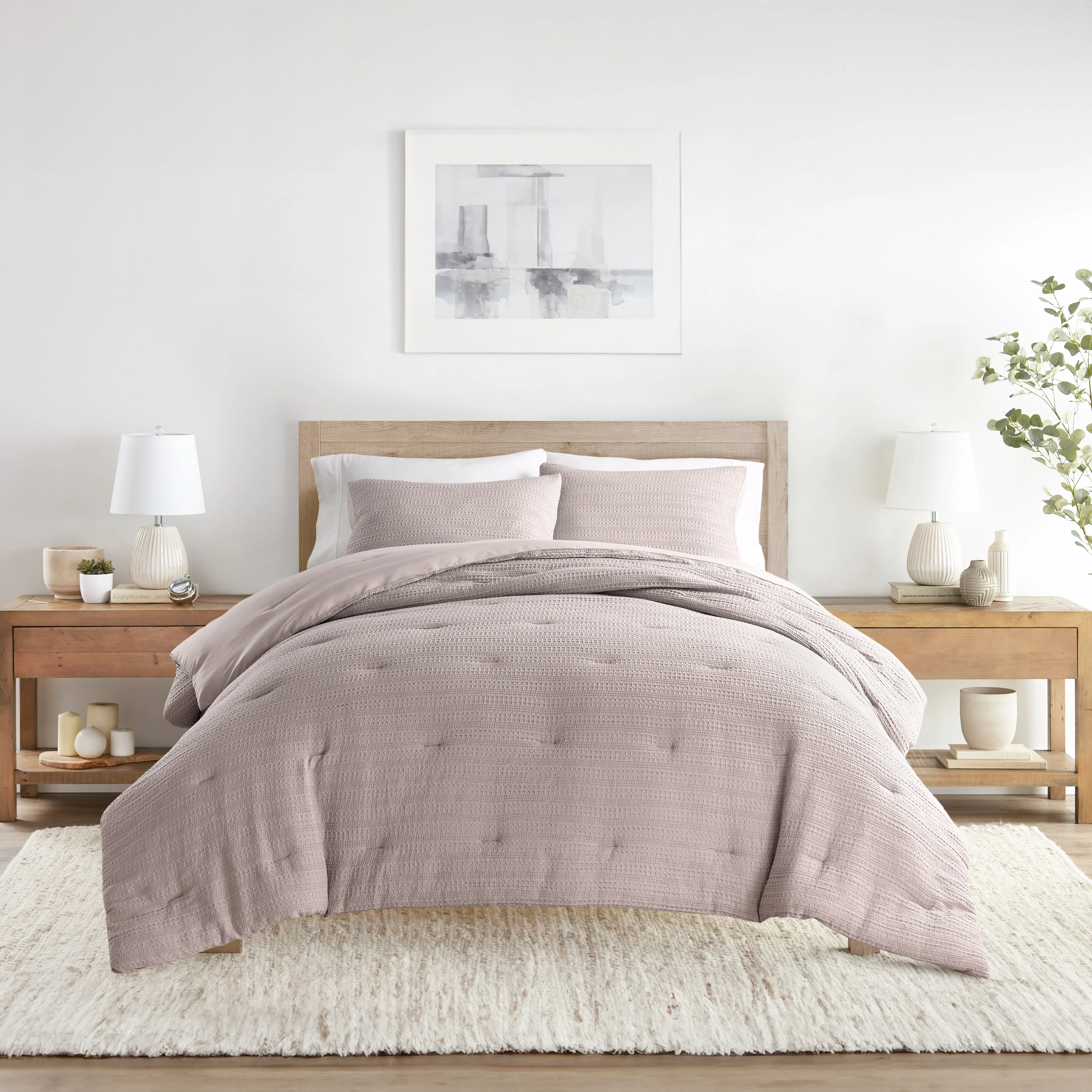 Waffle Textured Down-Alternative Comforter Set - Sale - Image 24