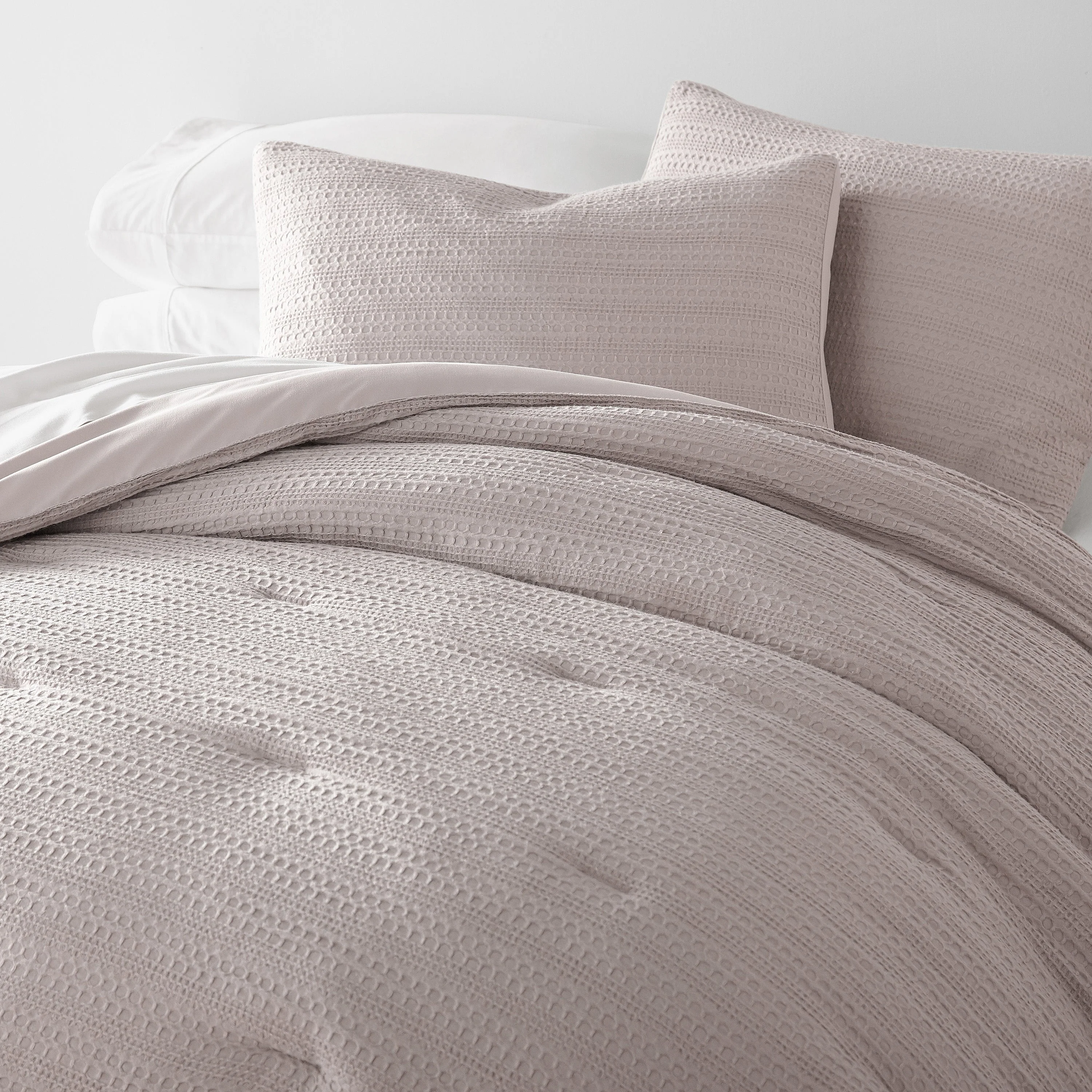 Waffle Textured Down-Alternative Comforter Set - Sale - Image 31