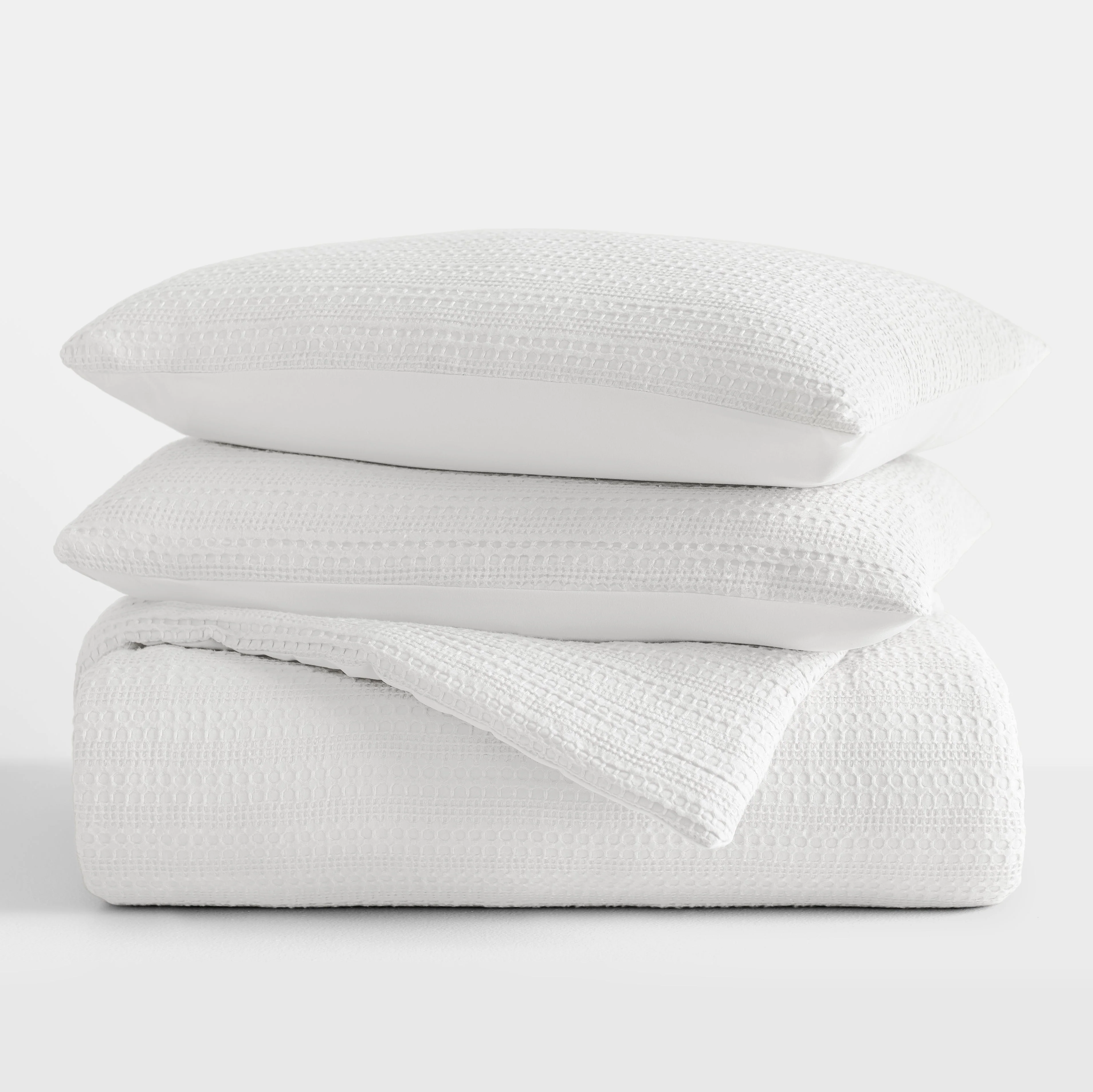 Waffle Textured Down-Alternative Comforter Set - Sale - Image 40