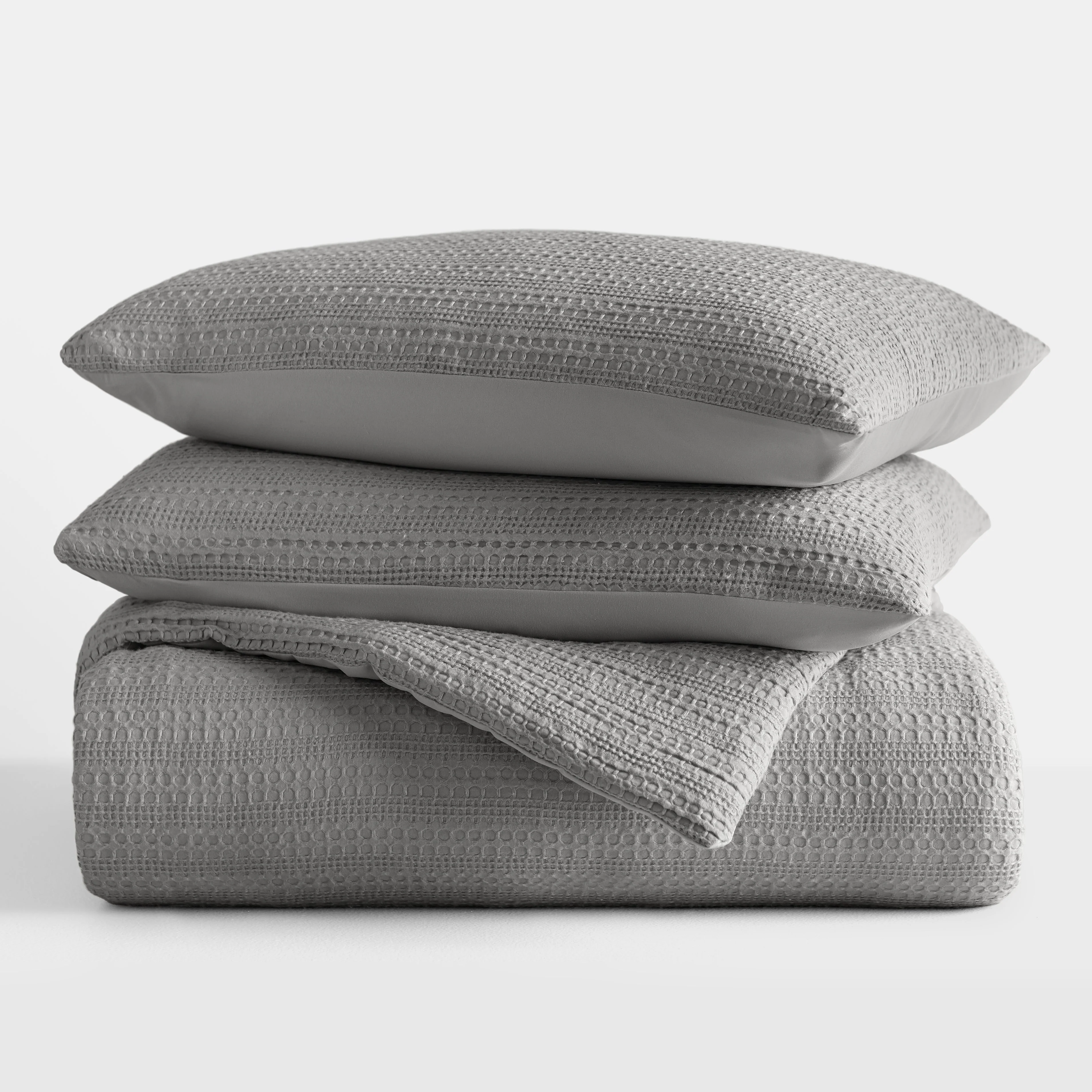 Waffle Textured Down-Alternative Comforter Set - Sale - Image 41
