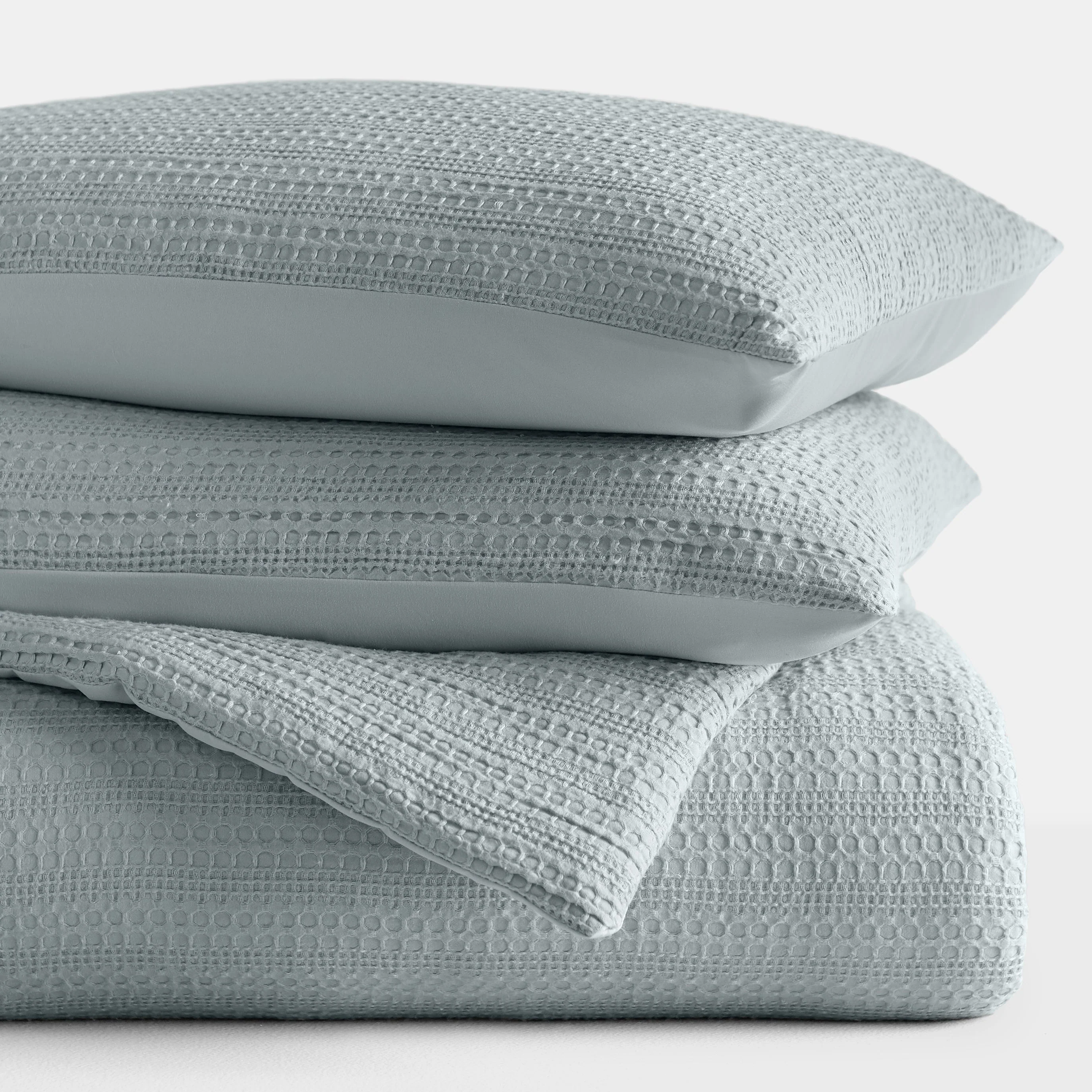 Waffle Textured Down-Alternative Comforter Set - Sale - Image 44