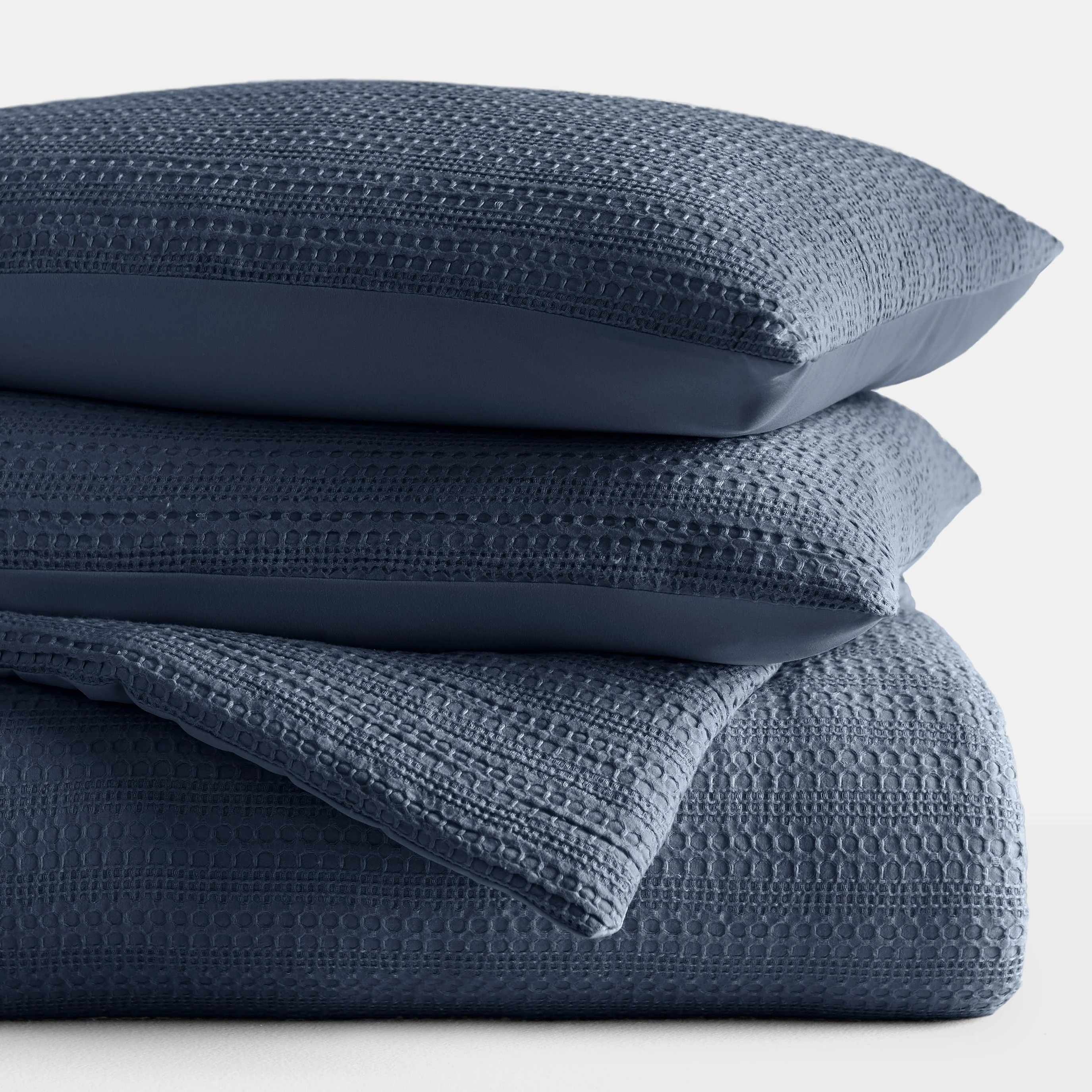 Waffle Textured Down-Alternative Comforter Set - Sale - Image 49