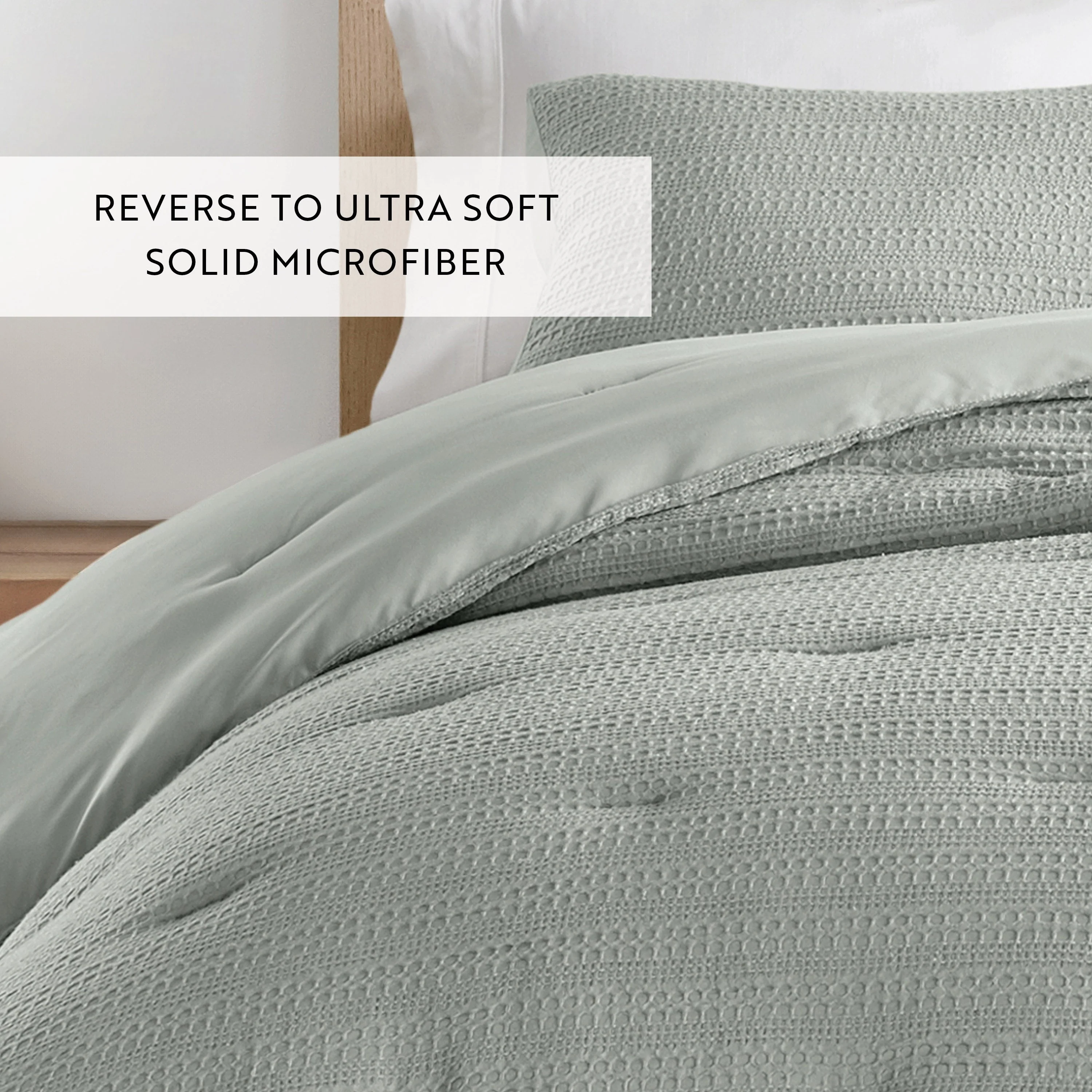 Waffle Textured Down-Alternative Comforter Set - Sale - Image 64