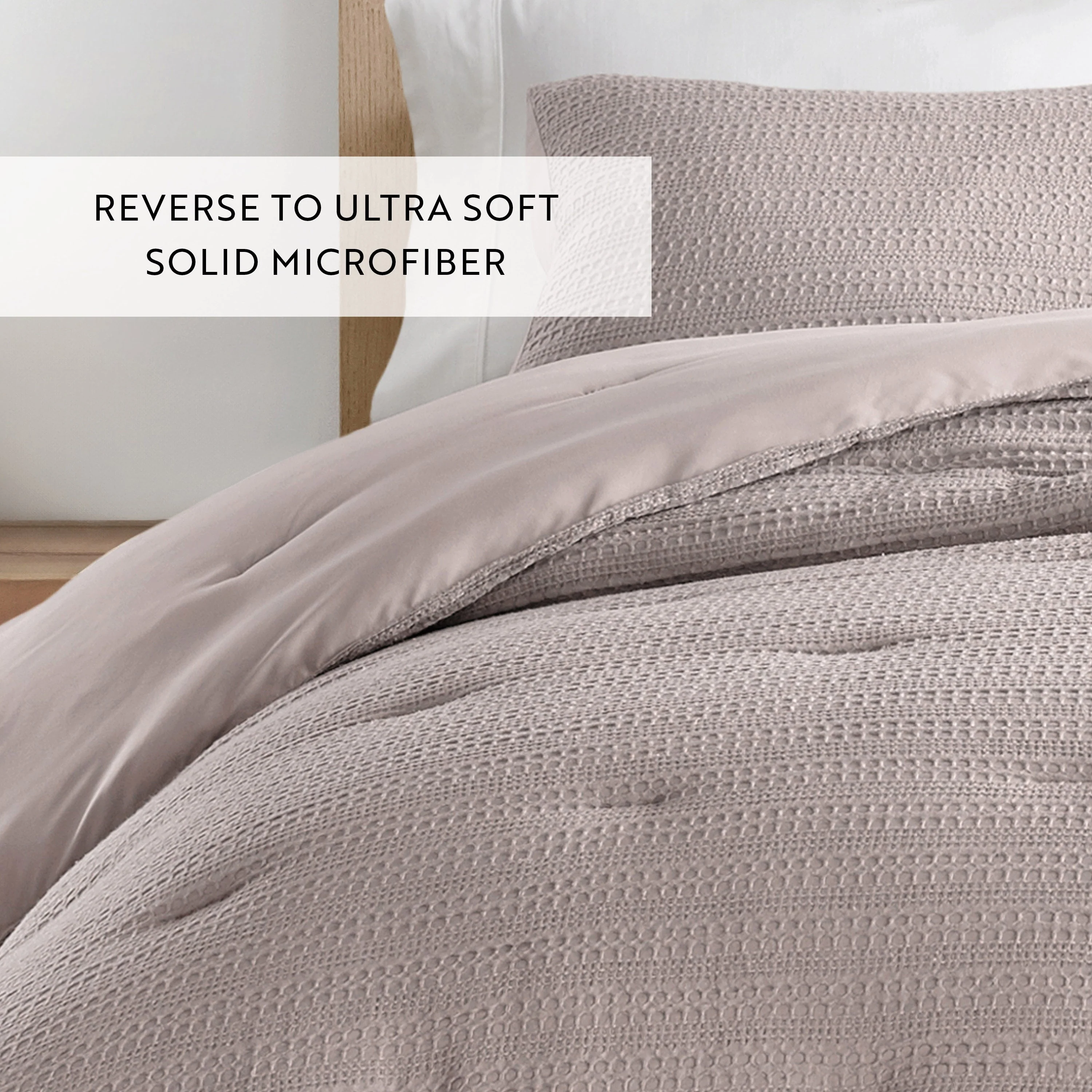 Waffle Textured Down-Alternative Comforter Set - Sale - Image 66
