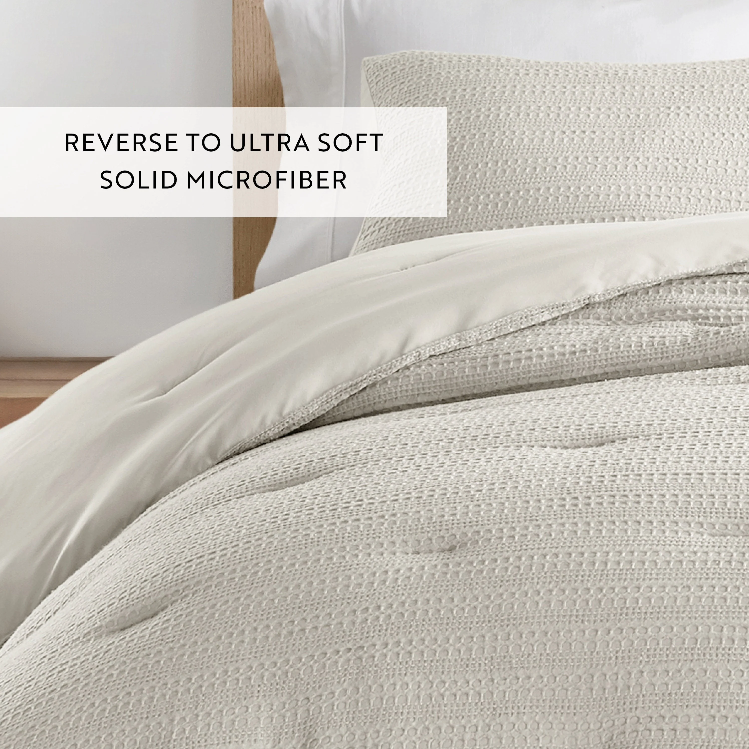 Waffle Textured Down-Alternative Comforter Set - Sale - Image 67