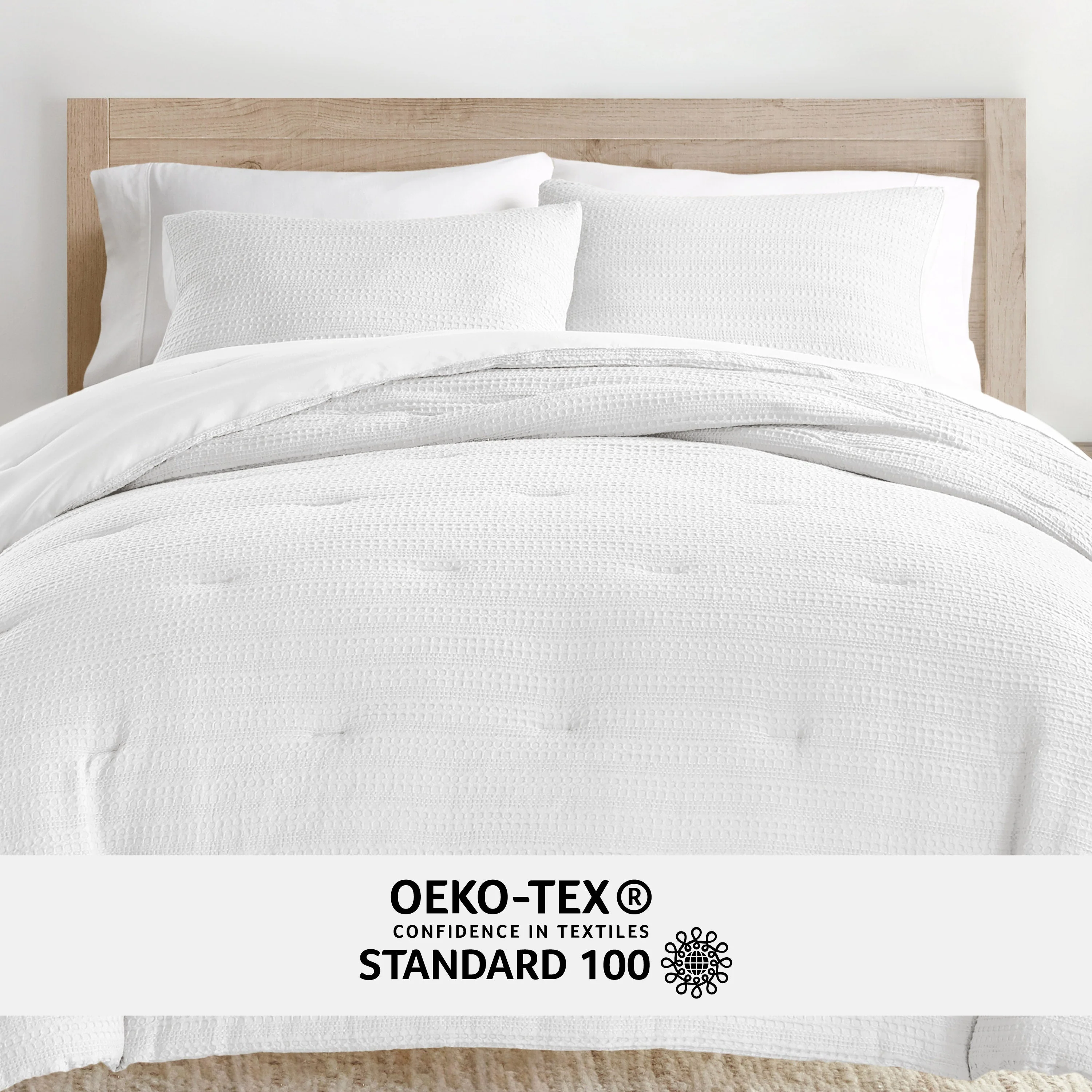 Waffle Textured Down-Alternative Comforter Set - Sale - Image 75