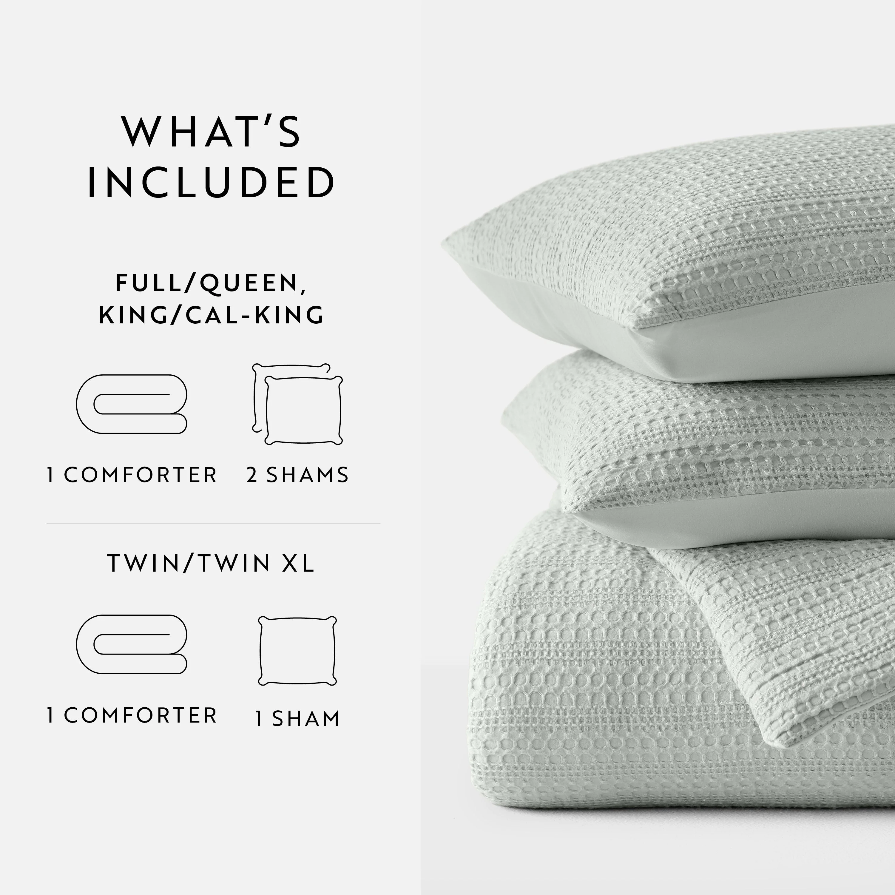 Waffle Textured Down-Alternative Comforter Set - Sale - Image 78