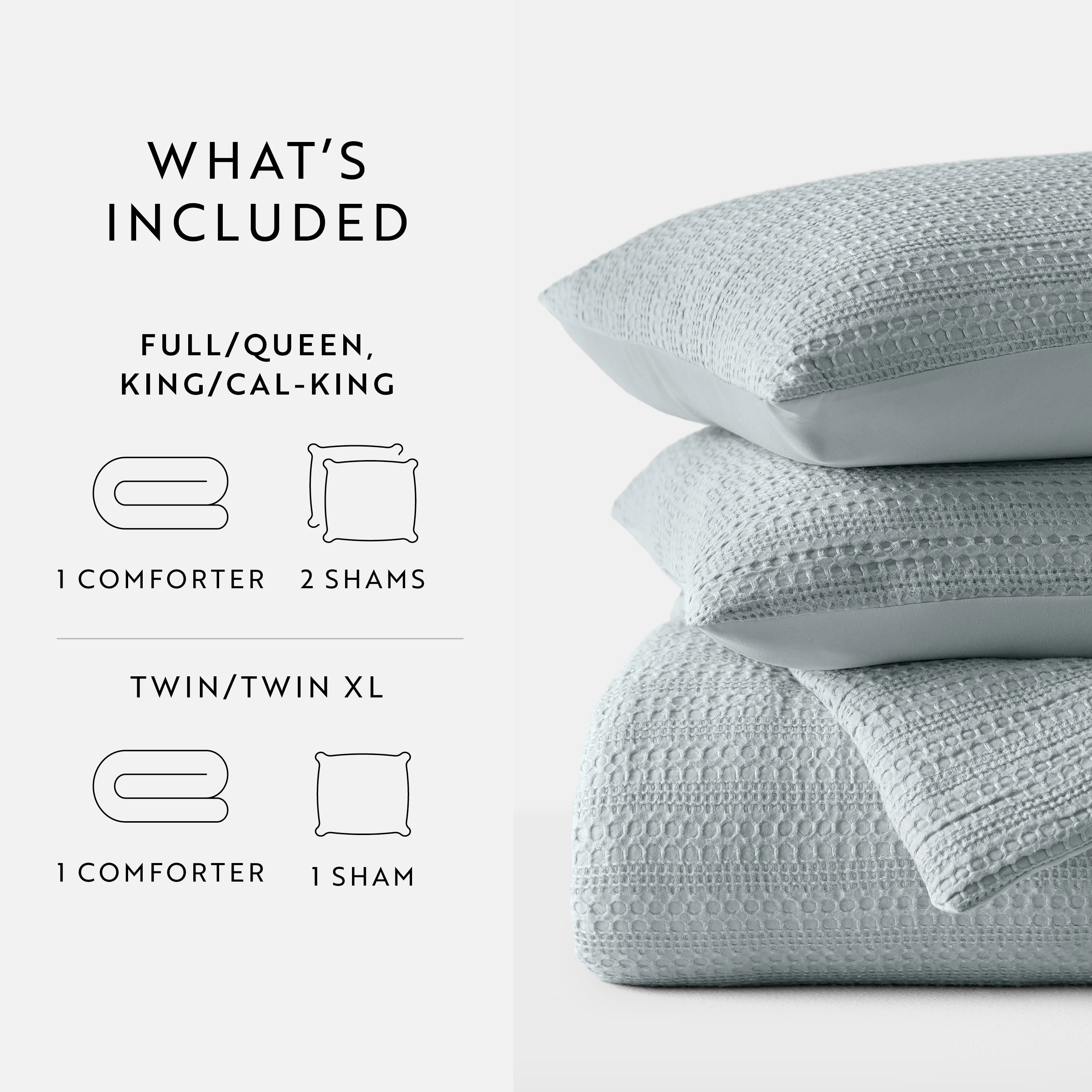 Waffle Textured Down-Alternative Comforter Set - Sale - Image 79