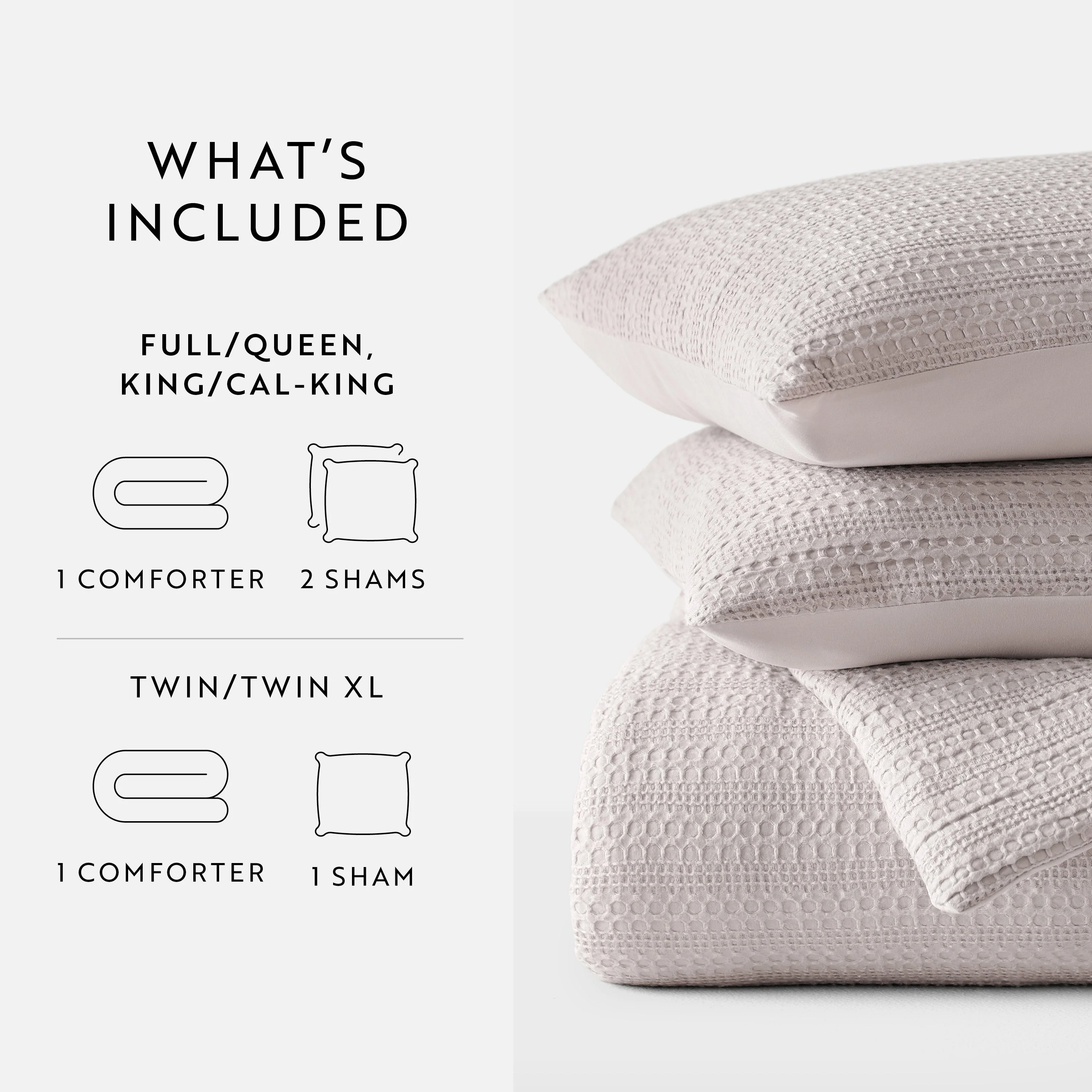 Waffle Textured Down-Alternative Comforter Set - Sale - Image 80