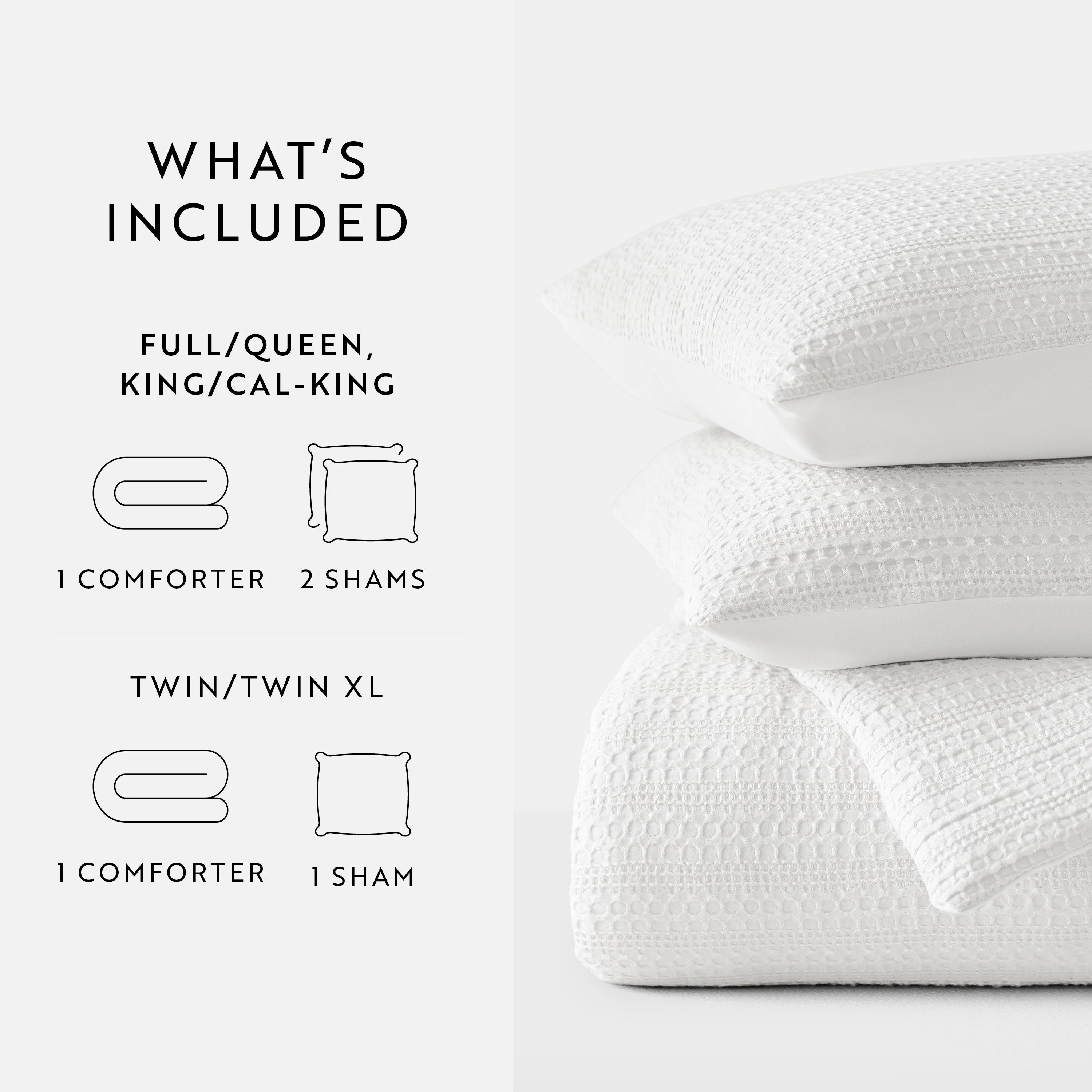 Waffle Textured Down-Alternative Comforter Set - Sale - Image 81