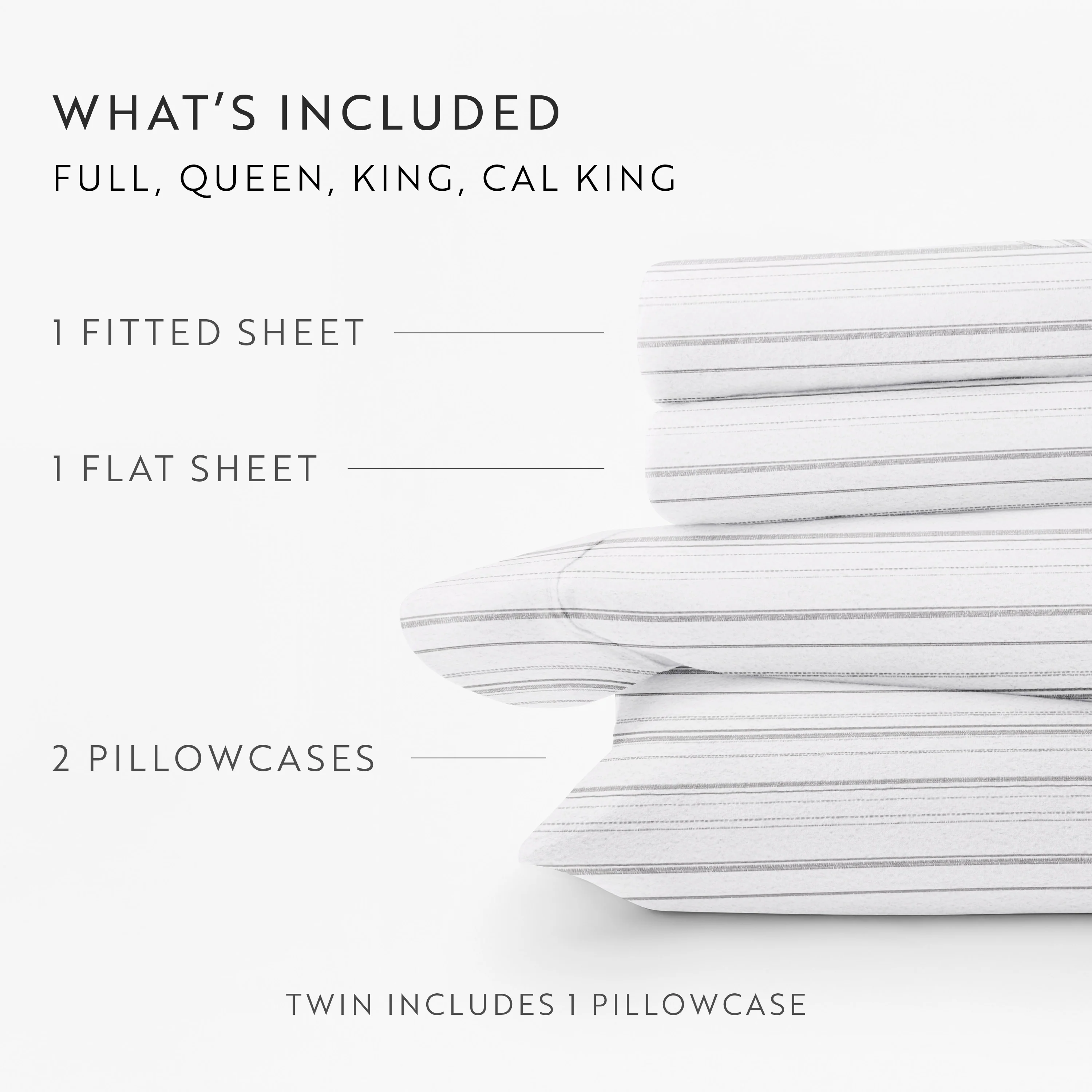Weathered Stripe 4-Piece Flannel Sheet Set - Image 11