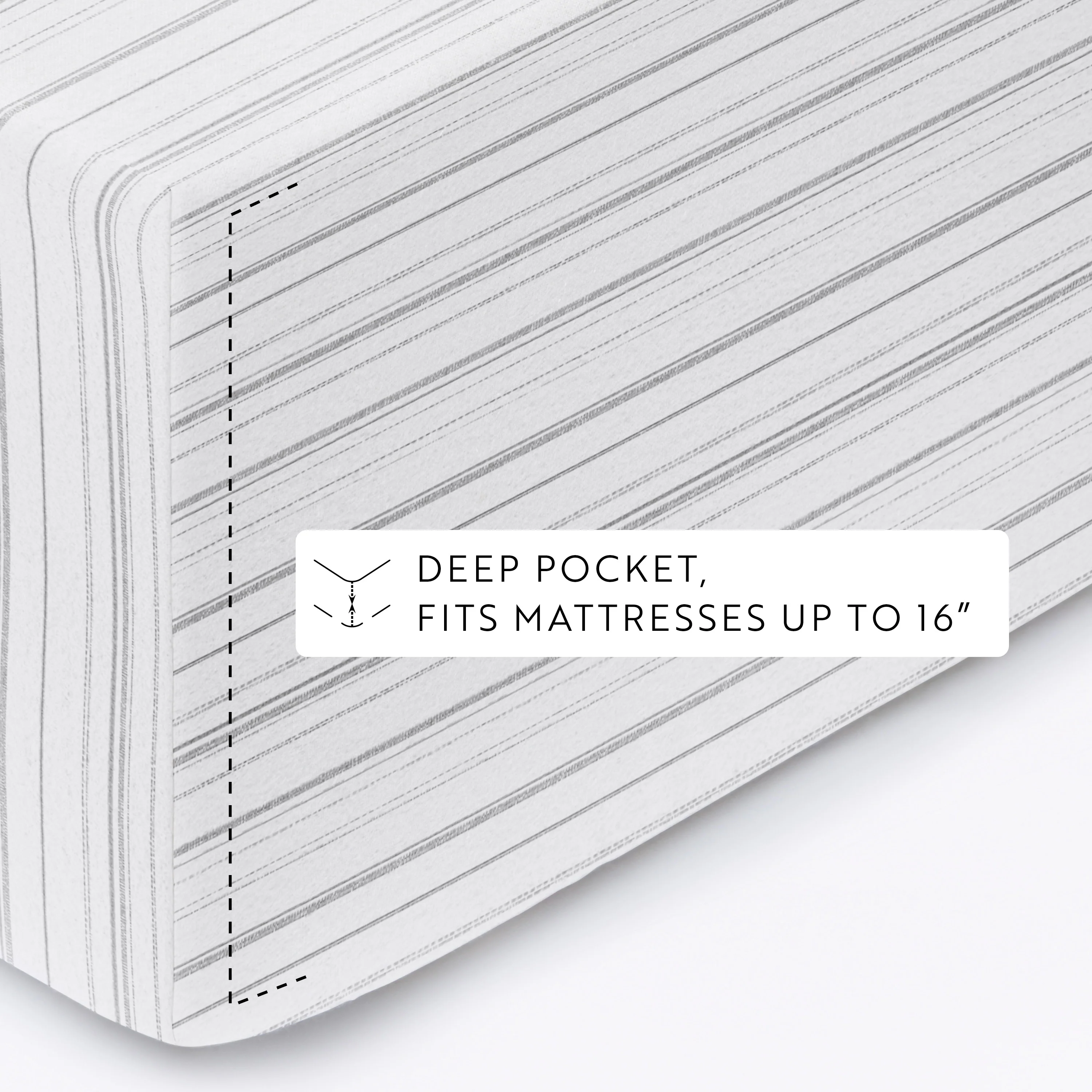 Weathered Stripe 4-Piece Flannel Sheet Set - Image 7