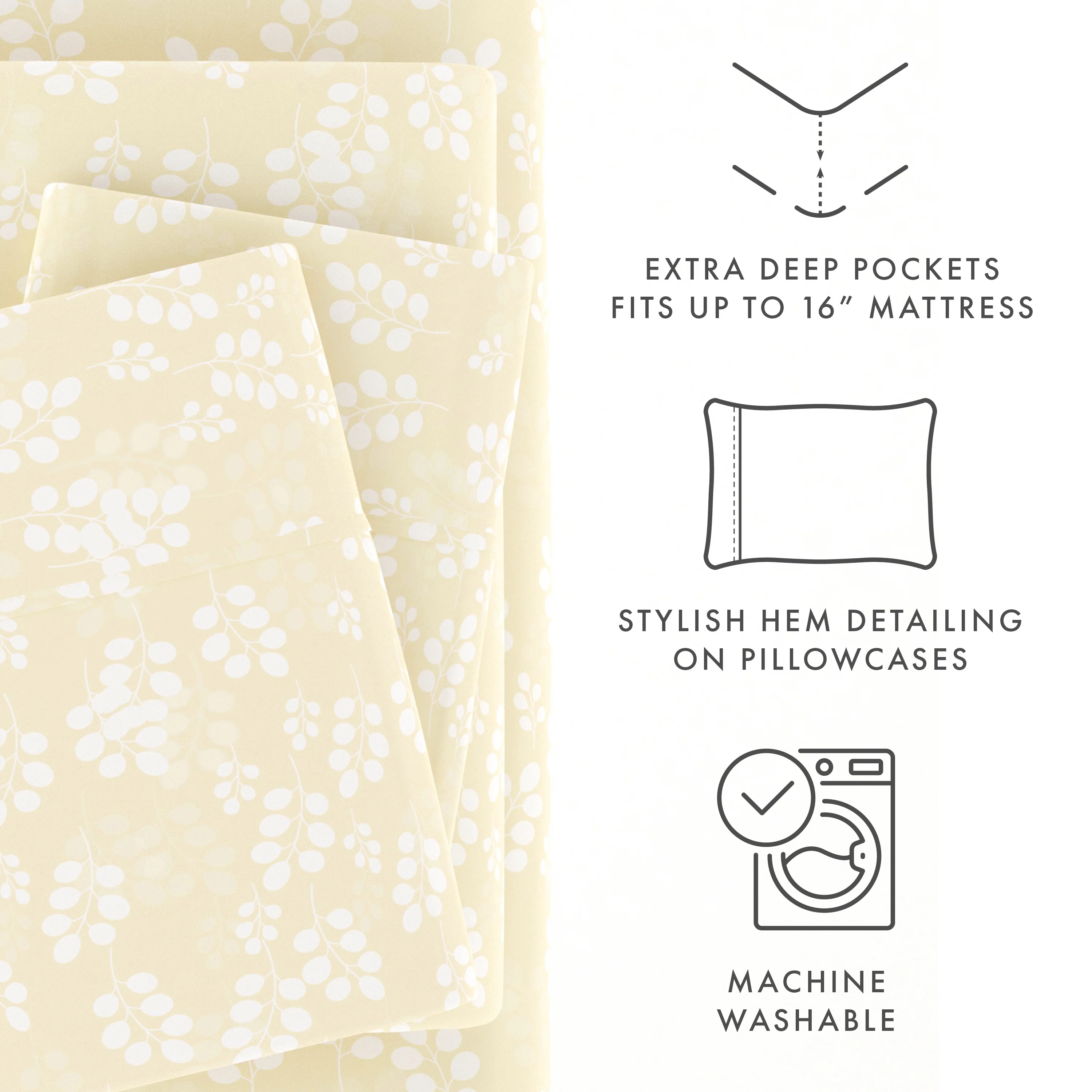 Wheatfield Pattern 4-Piece Sheet Set - Image 19