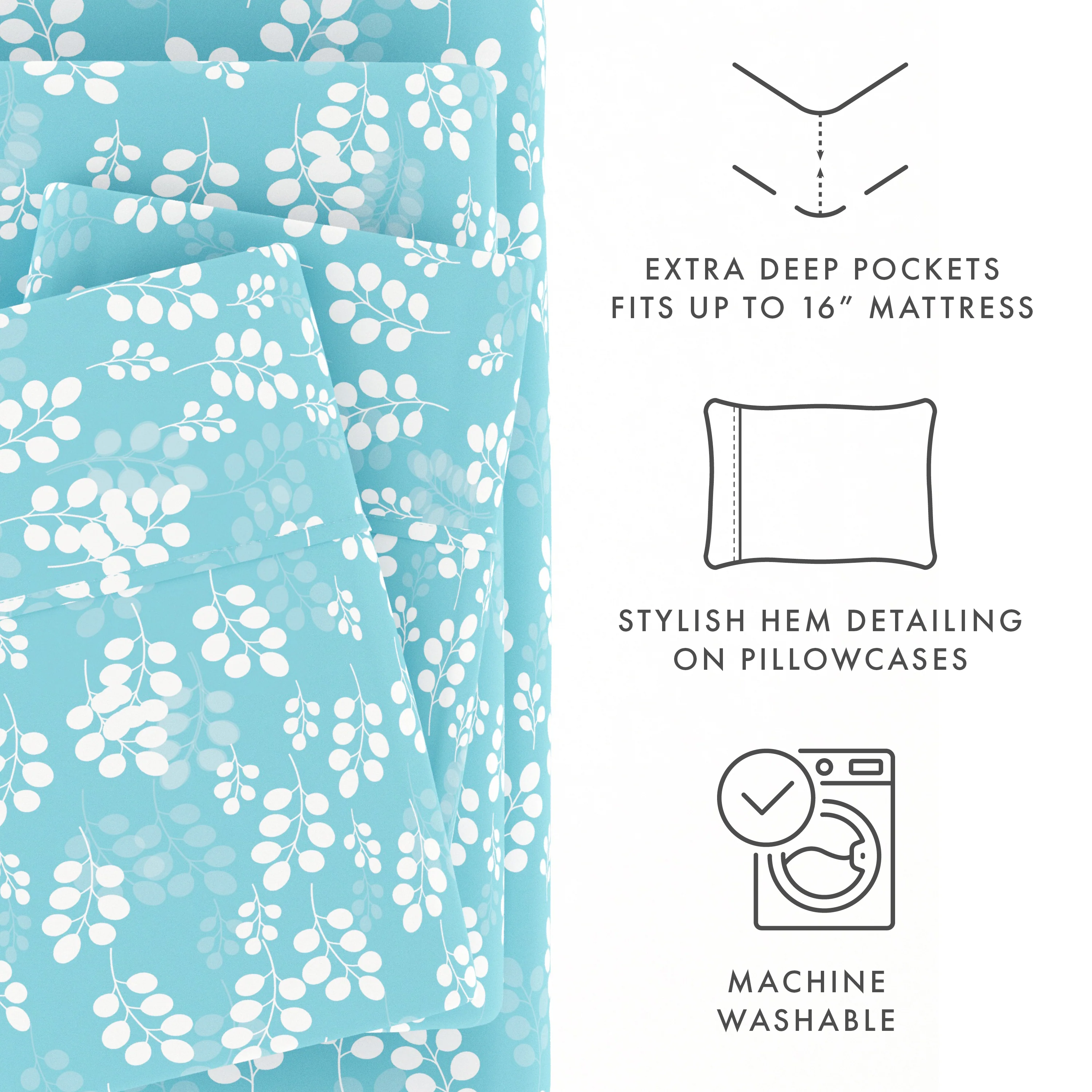 Wheatfield Pattern 4-Piece Sheet Set - Image 20