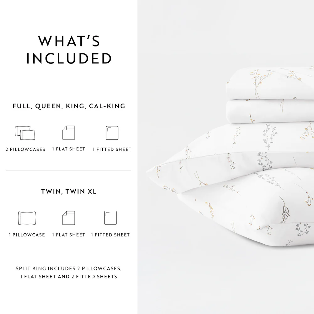 Wild Garden 4-Piece Long Staple Cotton Sheet Set - Image 10