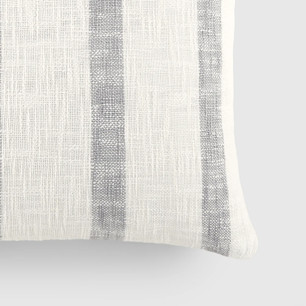 Yarn-Dyed Awning Stripe Decor Throw Pillow - Image 2