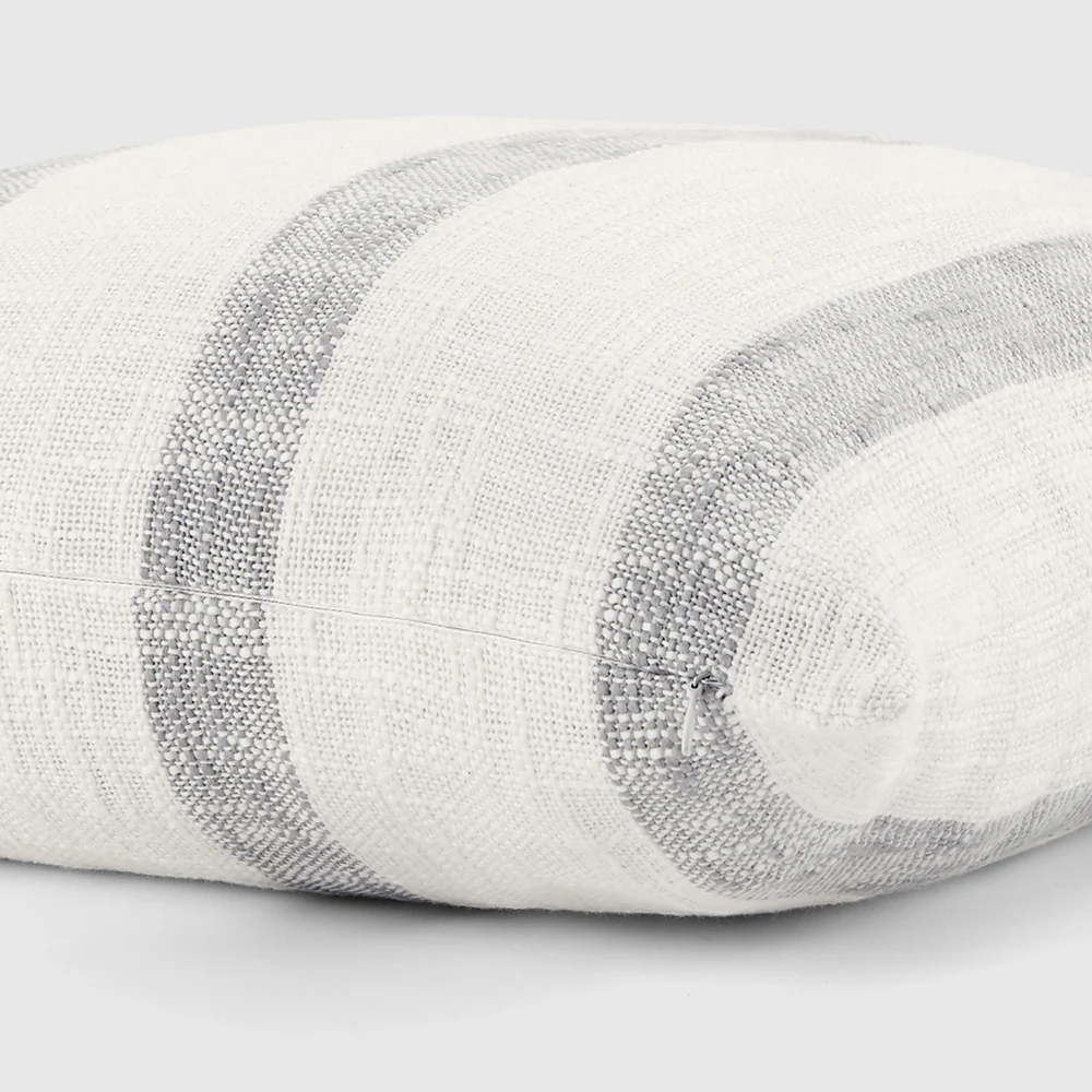 Yarn-Dyed Awning Stripe Decor Throw Pillow - Image 3