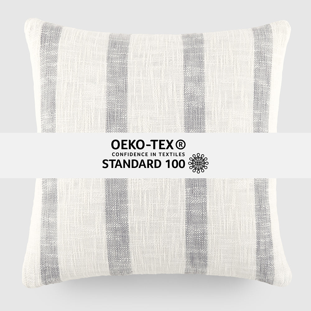 Yarn-Dyed Awning Stripe Decor Throw Pillow - Image 9