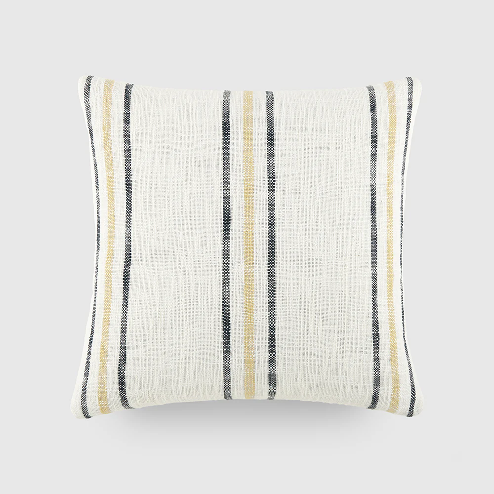 Yarn-Dyed Framed Stripe Throw Pillow - Image 2