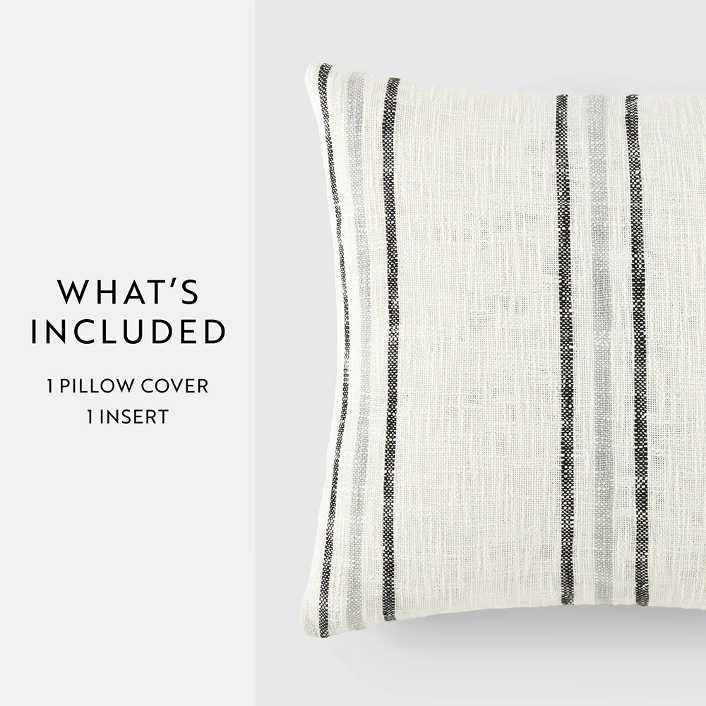 Yarn-Dyed Framed Stripe Throw Pillow - Image 22