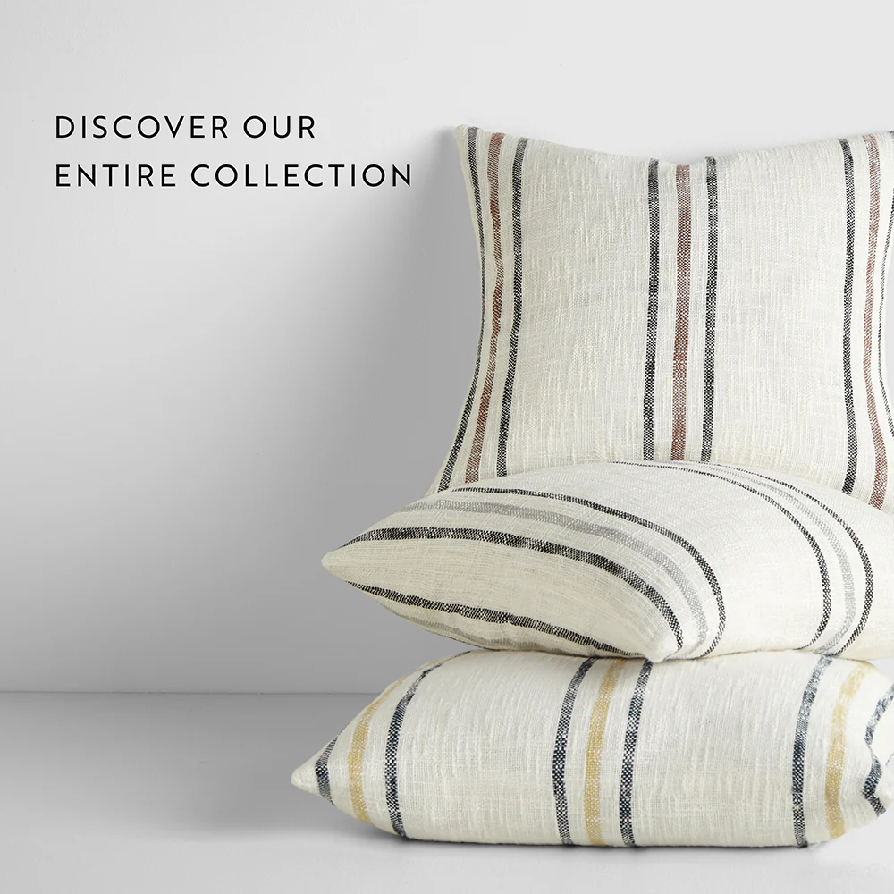 Yarn-Dyed Framed Stripe Throw Pillow - Image 31